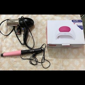 Gel LAMP, conair hair dryer,remington curling wand